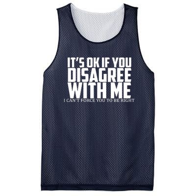 Its Oke If You Disagree With Me Mesh Reversible Basketball Jersey Tank