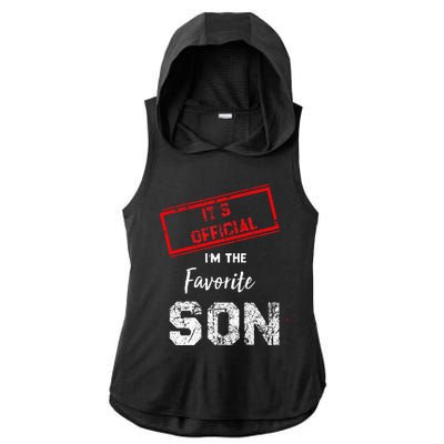 It's O.fficial I'm The Favorite Son Ladies PosiCharge Tri-Blend Wicking Draft Hoodie Tank