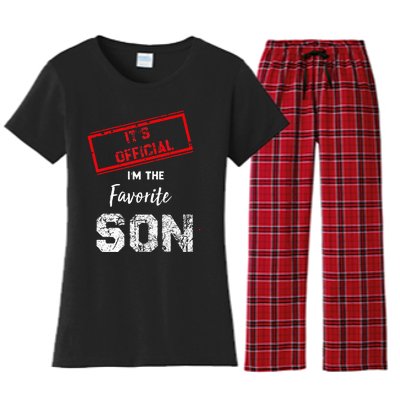 It's O.fficial I'm The Favorite Son Women's Flannel Pajama Set