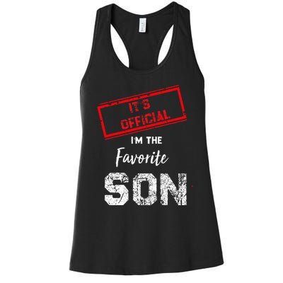 It's O.fficial I'm The Favorite Son Women's Racerback Tank