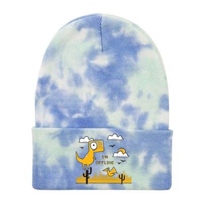 I'm Offline Tie Dye 12in Knit Beanie