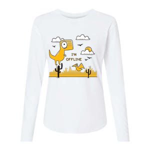 I'm Offline Womens Cotton Relaxed Long Sleeve T-Shirt