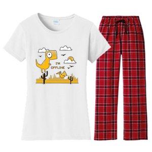 I'm Offline Women's Flannel Pajama Set