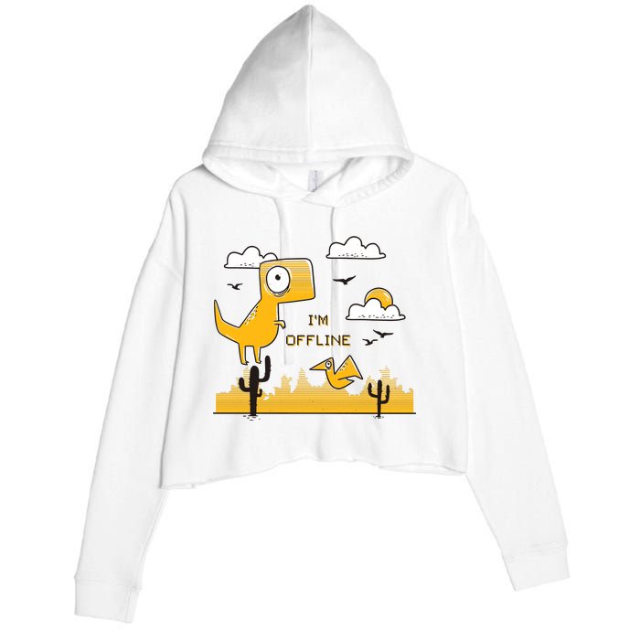 I'm Offline Crop Fleece Hoodie