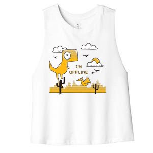 I'm Offline Women's Racerback Cropped Tank