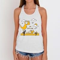 I'm Offline Women's Knotted Racerback Tank