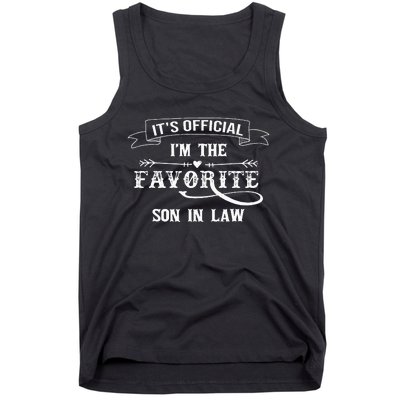 It's O.fficial I'm The Favorite Son in Law Funny Tank Top