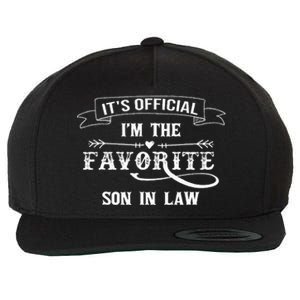 It's O.fficial I'm The Favorite Son in Law Funny Wool Snapback Cap