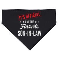 It's o.fficial i'm the favorite son-in-law USA-Made Doggie Bandana