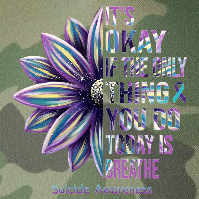 It's Okay If The Only Thing You Do Today Is Breathe Suicide Awareness Legacy Tie Dye Trucker Hat