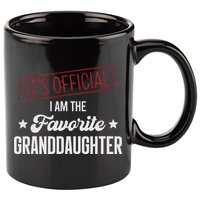 It's Official I Am The Favorite Granddaughter Funny 11oz C Handle Ceramic Mug