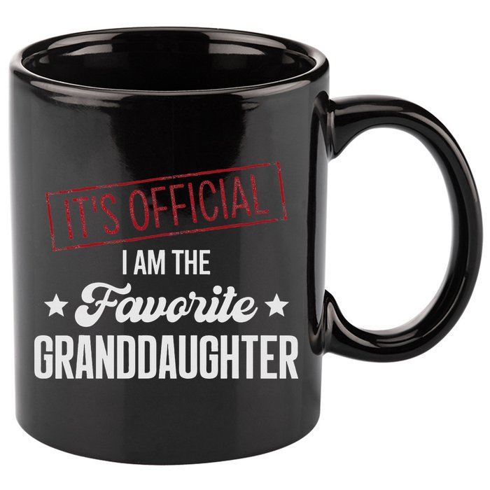 It's Official I Am The Favorite Granddaughter Funny 11oz C Handle Ceramic Mug