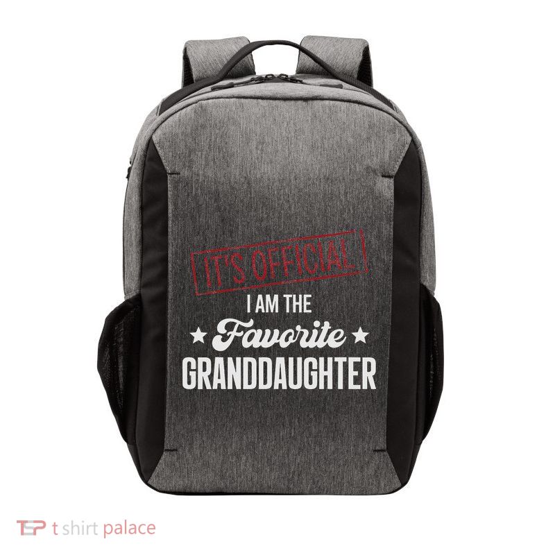 It's Official I Am The Favorite Granddaughter Funny Vector Backpack