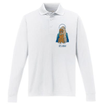 ItS Okay Performance Long Sleeve Polo