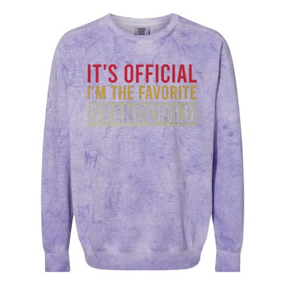 It's O.fficial I'm The Favorite Grandchild Vintage Birthday Colorblast Crewneck Sweatshirt