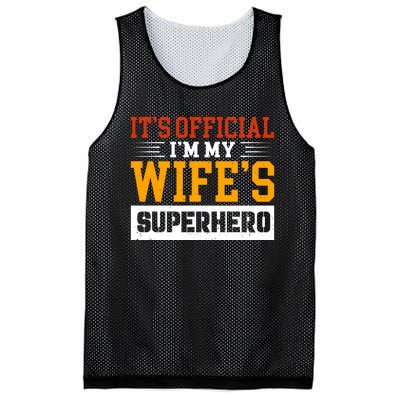 It’s Official I’m My Wife’s Superhero Mesh Reversible Basketball Jersey Tank