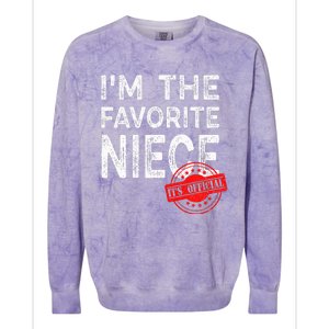 It's O.fficial I'm The Favorite Niece Funny Niece Colorblast Crewneck Sweatshirt