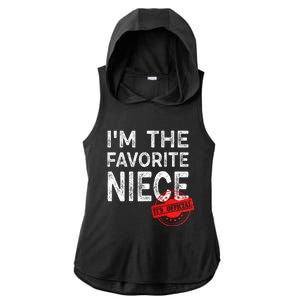 It's O.fficial I'm The Favorite Niece Funny Niece Ladies PosiCharge Tri-Blend Wicking Draft Hoodie Tank