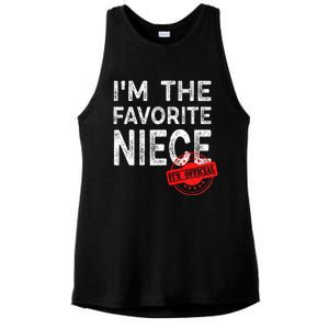 It's O.fficial I'm The Favorite Niece Funny Niece Ladies PosiCharge Tri-Blend Wicking Tank