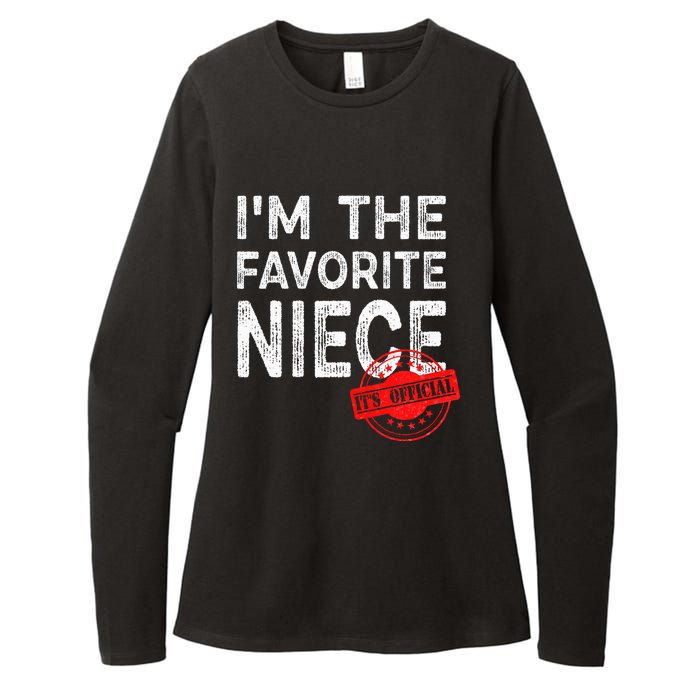 It's O.fficial I'm The Favorite Niece Funny Niece Womens CVC Long Sleeve Shirt