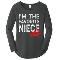 It's O.fficial I'm The Favorite Niece Funny Niece Women's Perfect Tri Tunic Long Sleeve Shirt