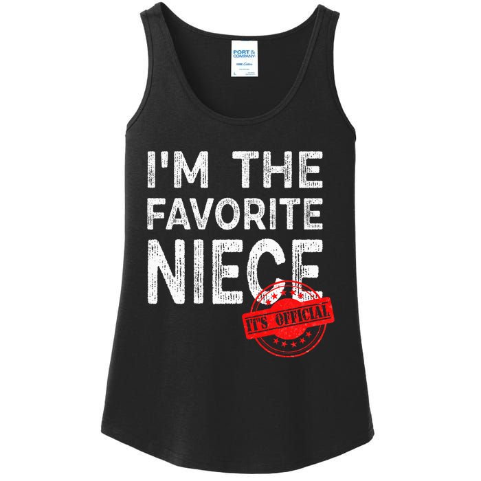 It's O.fficial I'm The Favorite Niece Funny Niece Ladies Essential Tank