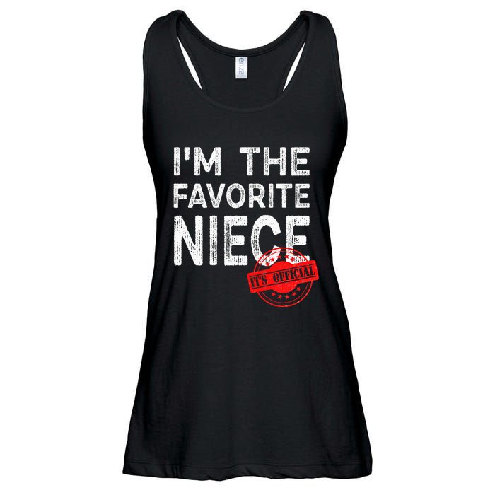 It's O.fficial I'm The Favorite Niece Funny Niece Ladies Essential Flowy Tank