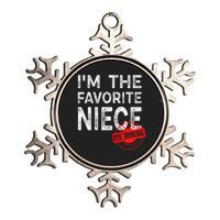 It's O.fficial I'm The Favorite Niece Funny Niece Metallic Star Ornament