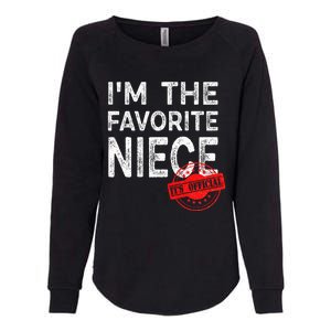 It's O.fficial I'm The Favorite Niece Funny Niece Womens California Wash Sweatshirt