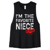 It's O.fficial I'm The Favorite Niece Funny Niece Women's Racerback Cropped Tank