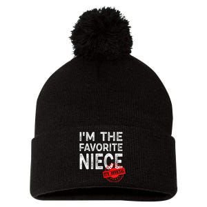 It's O.fficial I'm The Favorite Niece Funny Niece Pom Pom 12in Knit Beanie