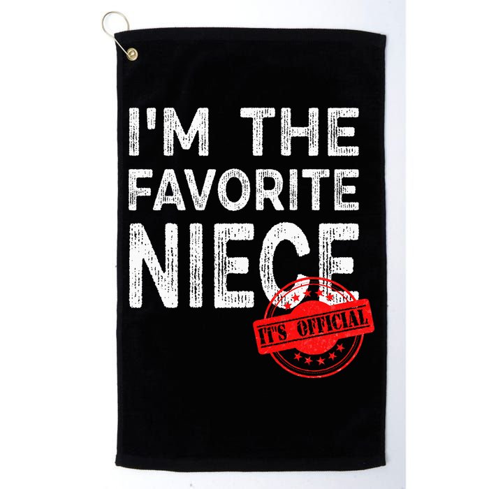 It's O.fficial I'm The Favorite Niece Funny Niece Golf Towel