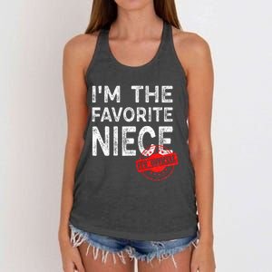 It's O.fficial I'm The Favorite Niece Funny Niece Women's Knotted Racerback Tank