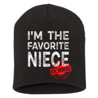 It's O.fficial I'm The Favorite Niece Funny Niece Short Acrylic Beanie