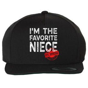 It's O.fficial I'm The Favorite Niece Funny Niece Wool Snapback Cap