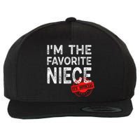 It's O.fficial I'm The Favorite Niece Funny Niece Wool Snapback Cap