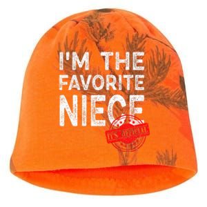 It's O.fficial I'm The Favorite Niece Funny Niece Kati - Camo Knit Beanie