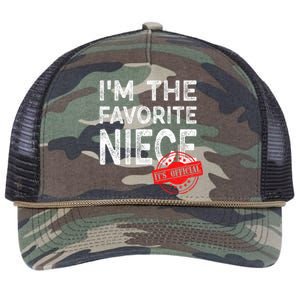 It's O.fficial I'm The Favorite Niece Funny Niece Retro Rope Trucker Hat Cap