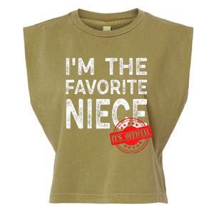 It's O.fficial I'm The Favorite Niece Funny Niece Garment-Dyed Women's Muscle Tee