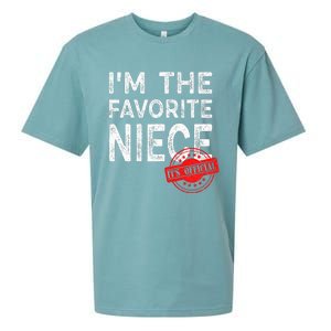 It's O.fficial I'm The Favorite Niece Funny Niece Sueded Cloud Jersey T-Shirt