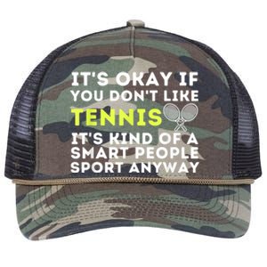 Its Ok If You Dont Like Tennis Gift Funny Tennis Player Coach Gift Retro Rope Trucker Hat Cap