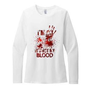 Im Ok Its Not My Blood Halloween Costume Womens CVC Long Sleeve Shirt