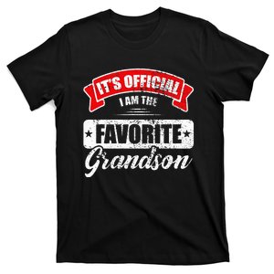 It's O.fficial I'm The Favorite Grandson Funny Sayings T-Shirt