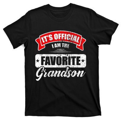 It's O.fficial I'm The Favorite Grandson Funny Sayings T-Shirt