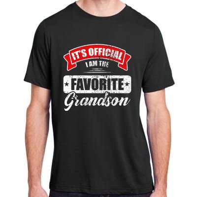 It's O.fficial I'm The Favorite Grandson Funny Sayings Adult ChromaSoft Performance T-Shirt