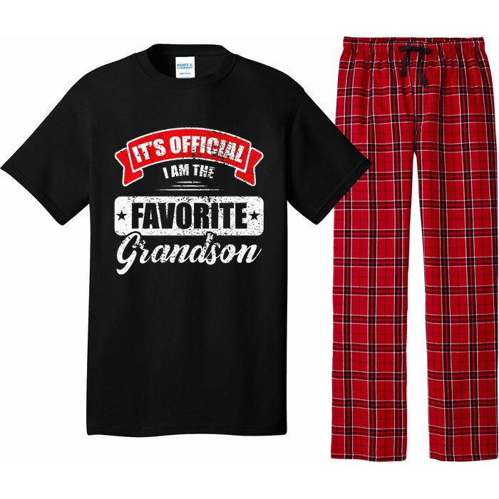 It's O.fficial I'm The Favorite Grandson Funny Sayings Pajama Set