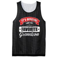 It's O.fficial I'm The Favorite Grandson Funny Sayings Mesh Reversible Basketball Jersey Tank