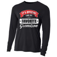 It's O.fficial I'm The Favorite Grandson Funny Sayings Cooling Performance Long Sleeve Crew