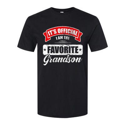 It's O.fficial I'm The Favorite Grandson Funny Sayings Softstyle CVC T-Shirt