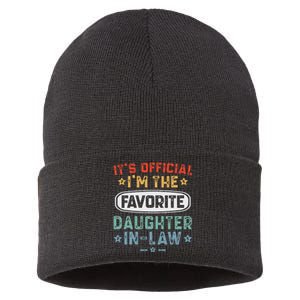 It's O.fficial I'm the Favorite Daughter In Law  Sustainable Knit Beanie